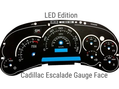 LED Edition Cadillac Escalade Gauge Face Silverado Tahoe Sierra 2003 04 05 New  - Image 1 of 4