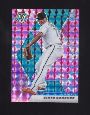 2021 Mosaic Pink Prizm Sixto Sanchez Rookie #202 Miami Marlins - Image 1 of 2
