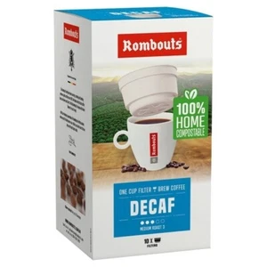 Rombouts Decaffeinated Compostable One Cup Filter Coffee - 10 x 1 per pack - Picture 1 of 1