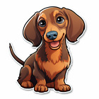 Car sticker sticker sweet dachshund sticker
