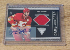 2011-12 Panini Titanium Mark Giordano Game Worn Gear Patch Auto /100 #51