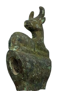 Old Antique Ancient Luristan Bronze Axe Decorated Deer Figure Circa 7th BC - Picture 1 of 10