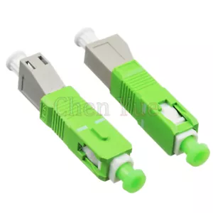 2 Stück SC APC Stecker auf LC UPC Buchse Hybrid Glasfaser Adapter MM OM1 OM2 Flansch - Bild 1 von 5