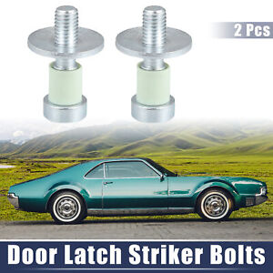 2 Pcs Car Door Latch Lock Striker Bolts 9601750 Fit for GMC Jimmy Silver Tone