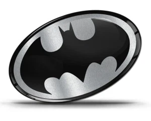Adesivo auto silicone 3D moto bicicletta casco laptop pipistrello argento nero - Foto 1 di 7