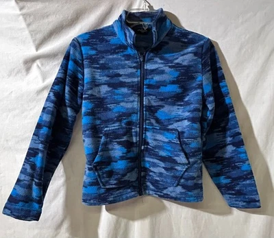Eddie Bauer Azul Camuflaje Cremallera Completa Polar Chaqueta Unisex Niños M 10/12 Foto 1 de 4