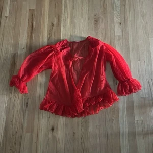 Seductive Wear Cinema Etoile Gr. Medium sexy rot Dessous transparent Morgenmantel Rüschen - Bild 1 von 8