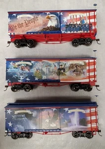 3 Bachmann Hawthorn Spirit of America On30 Narrow Gauge Boxcars Excellent Used - Picture 1 of 4