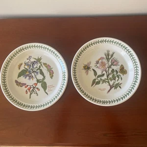 Portmeirion JARDÍN BOTÁNICO 8,5” Juego de 2 platos de ensalada perro rosa sombra de noche amaderada - Imagen 1 de 13