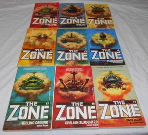 Lot of 9 1-9 The Zone. by James Rouch  Zebra 1984-1990 First Printing Paperbacks - Picture 1 of 17