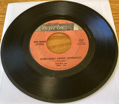 Dean Martin “Everybody Loves Somebody / A Little Voice” 7" 45 rpm, 0281 - Image 1 of 4