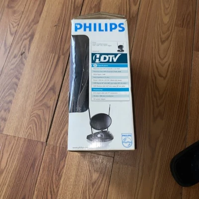 Antena de TV interior compacta Philips MANT210 / MNT210F VHF UHF FM con ajuste fino Foto 1 de 2