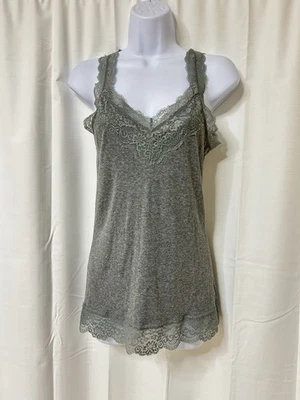 Y2K кружева Cami Майка большой серый вязаный Bella Twilight Whimsigoth кокетка 2010-х - Изображение 1 из 4