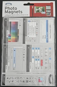Photo Magnets Kühlschrankmagnete wie Photoshop Programmoberfläche Computer, NEU - Bild 1 von 2
