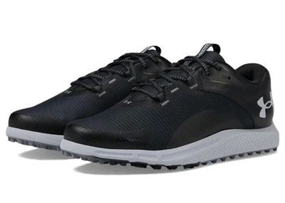 NUEVO Zapatos de golf Under Armour Charged Draw 2 SL para hombre talla 12 negros grises sin clavos Foto 1 de 4