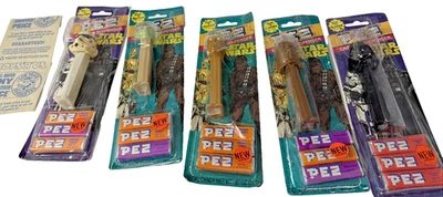1997 Star Wars Pez Candy Dispensers Set of 5 w Toys R Us Receipt - Image 1 of 4
