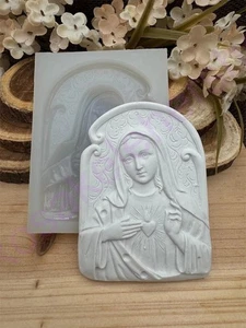 Mother Mary-Virgin Mary-Lady Immaculate handmade silicone mold #2 for crafts - Picture 1 of 7