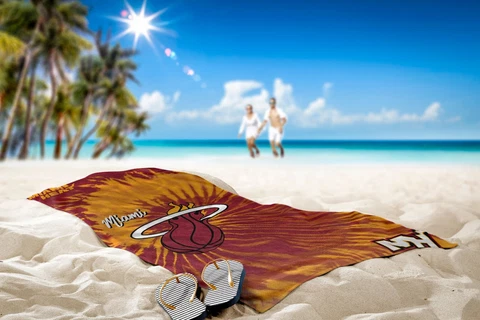 Miami Heat Beach Towel Psychedelic Official NBA 30" x 60" Cover