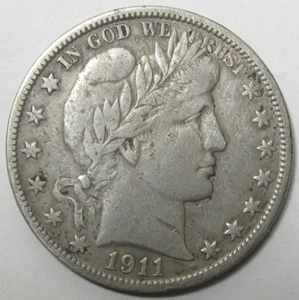 1911-S Barber Half Dollar - Higher Grade - #11250 - Picture 1 of 2