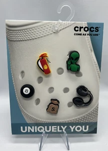 Crocs Jibbitz - Uniquely You Collection - Teen Bro 5 Pack Charms - New - Picture 1 of 2