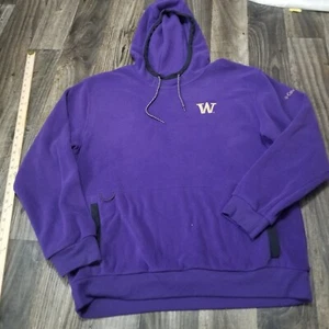 Columbia Herren Lila NCAA Washington Huskies Fleece Pullover Hoodie Größe L - Bild 1 von 15