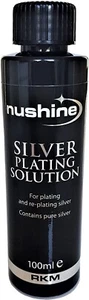 NUSHINE SILVER PLATING SOLUTION 100MLS - PLATE METALS WITH REAL SILVER - Picture 1 of 3