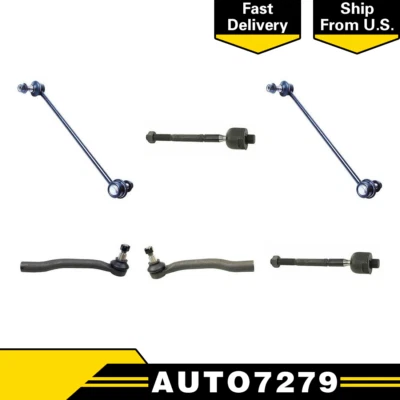 Barra estabilizadora de extremo de barra estabilizadora de dirección delantera Mevotech 6 piezas para Acura MDX 2001 2002 Foto 1 de 4