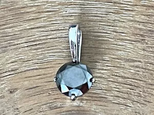 ANHÄNGER 1,25 KARAT SCHWARZER DIAMANT 375/9 KT WEISSGOLD - Bild 1 von 10