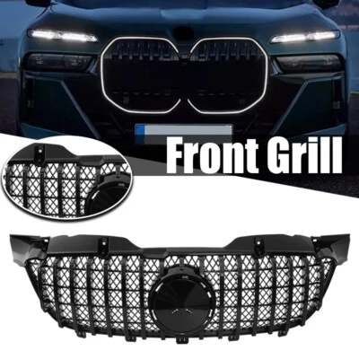 Black For 2009-2013 Mercedes Benz W906 Sprinter GTR Front Bumper Grille Grill - Image 1 of 4