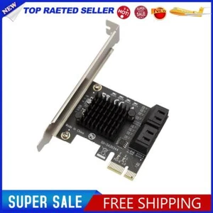 SATA PCIe Adapter 4 Ports SATA III to PCI Express 3.0 X1 Expansion Card - Afbeelding 1 van 3