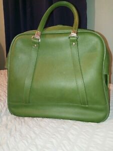 Vintage American Tourister Carry On Tote Overnight Bag Luggage Green Tourister