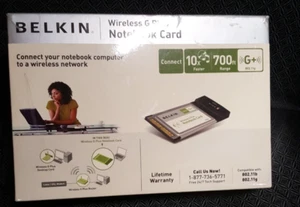 Carte ordinateur portable Belkin Wireless G Plus 32 bits pour ordinateurs portables plus anciens - Photo 1/10