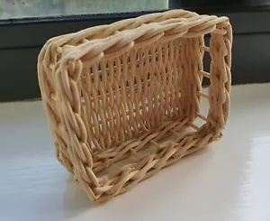 Miniature Dollhouse Accessories Rattan Cane Handcrafted Square Baskets - Picture 1 of 4