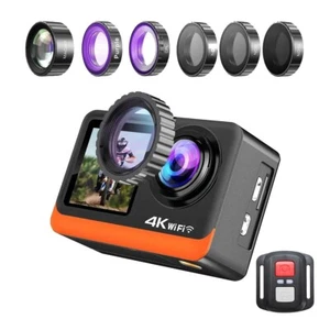 Action Camera 4K 24MP 60FPS WiFi 1080P 4K Waterproof Anti-Shake High Definition - Picture 1 of 10