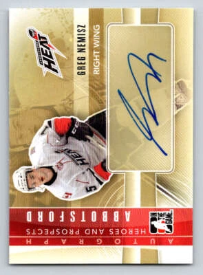 2011-12 ITG Heroes and Prospects AUTO #AGN Greg Nemisz (ref 199501) - Image 1 of 2