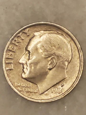 1981 P Dime Errors Cover
