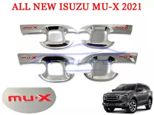 CHROME DOOR HANDLE PLATE INSERT TRIM SURROUND COVER FOR ISUZU MU-X MUX SUV 2021 - Picture 1 of 5