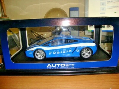 AUTOART 1/18 LAMBORGHINI GALLARDO POLIZIA NUOVA - Immagine 1 di 4