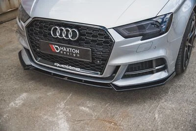 Maxton Design Frontlippe V.3 für Audi S3 / A3 S-Line 8V Facelift Hochglanz schwa - Bild 1 von 4