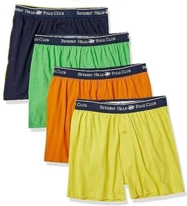 Beverly Hills Polo Club Premium Knit Boxers Size Large Men' 4 Pack Multi Color - Picture 1 of 1