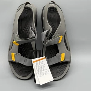 Crocs Swiftwater Expedition Men's Size 9 Gray Adjustable Sport Sandals Outdoor - Picture 1 of 6