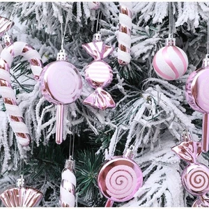 18pcs Plastic Christmas Pendants Ornaments Candy Canes for Tree Decoration - Picture 1 of 31