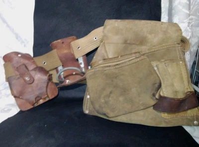 Vintage Nicholas Tool Belt 427 Work Gear Top Grain Cowhide Leather MADE in USA - Image 1 of 4