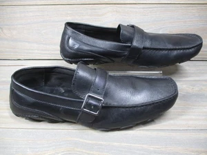 Kenneth Cole Reaction Shoes Mens Size 10.5 Leather Slip On Loafers Buckle Dress - Picture 1 of 12