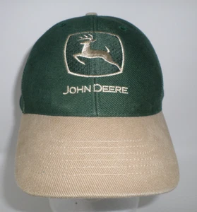John Deere Mütze doppelter Druckknopflasche grün und hellbraun gesticktes Logo - Bild 1 von 7
