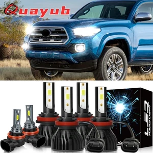 For Toyota Tacoma 2016-2022 2023 LED Headlight High Low Beam Fog Light Bulbs Kit - Picture 1 of 17