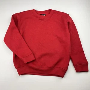 Girls,Boys size 6, School Zone, red fleece lined sweater / jumper, EUC - Picture 1 of 6