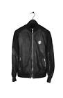 Original Dirk Bikkembergs Men Leather Zipped Jacket Size 46IT(S/M)