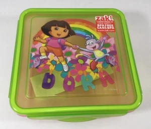 DORA THE EXPLORER 600ML SANDWICH SNAP LUNCH BOX CONTAINERS X 2 - Picture 1 of 3