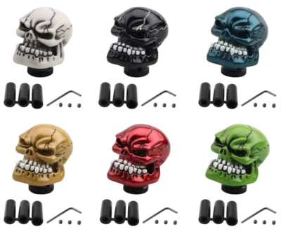 Universal Car Truck Manual Stick Gear Shift Knob Shifter Lever Skull Head Foto 1 de 4